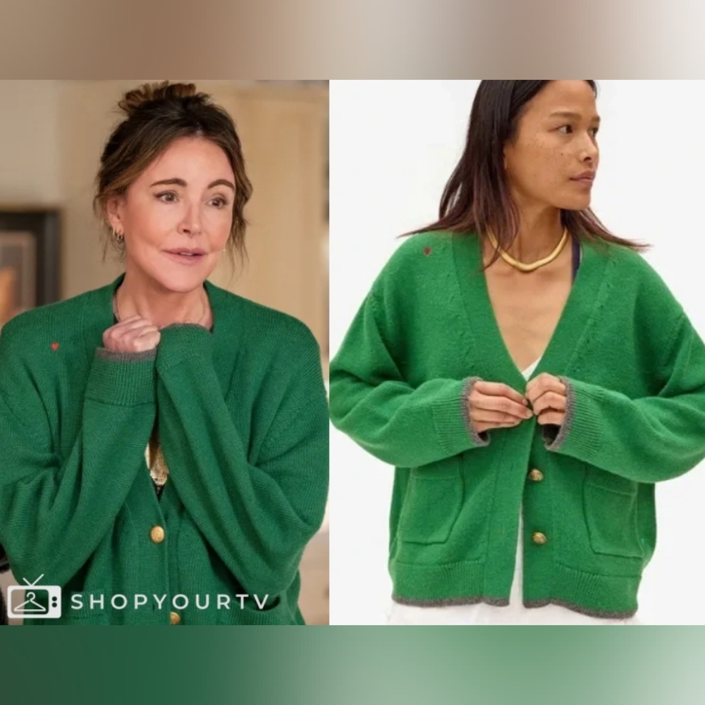 ISO Clare V. Oscar Cardigan In Granny Smith